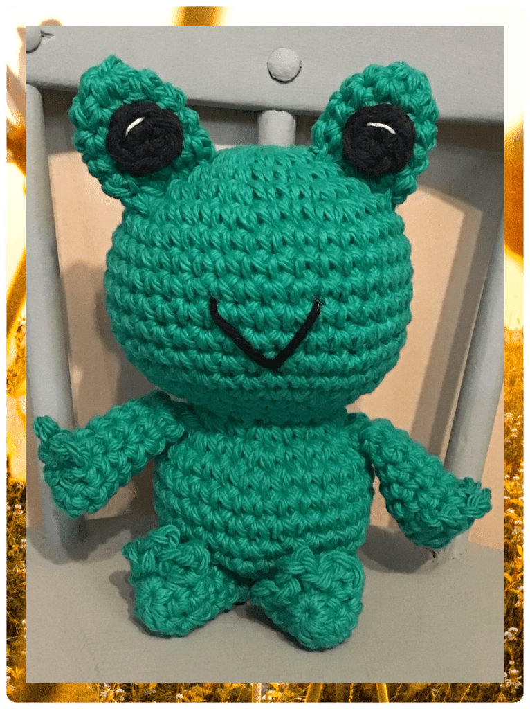 Medium sized frog. My own pattern