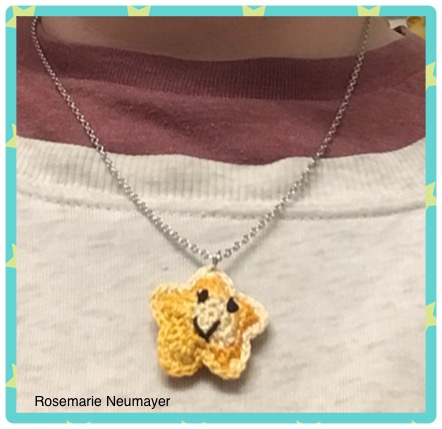 The necklace star on a neck